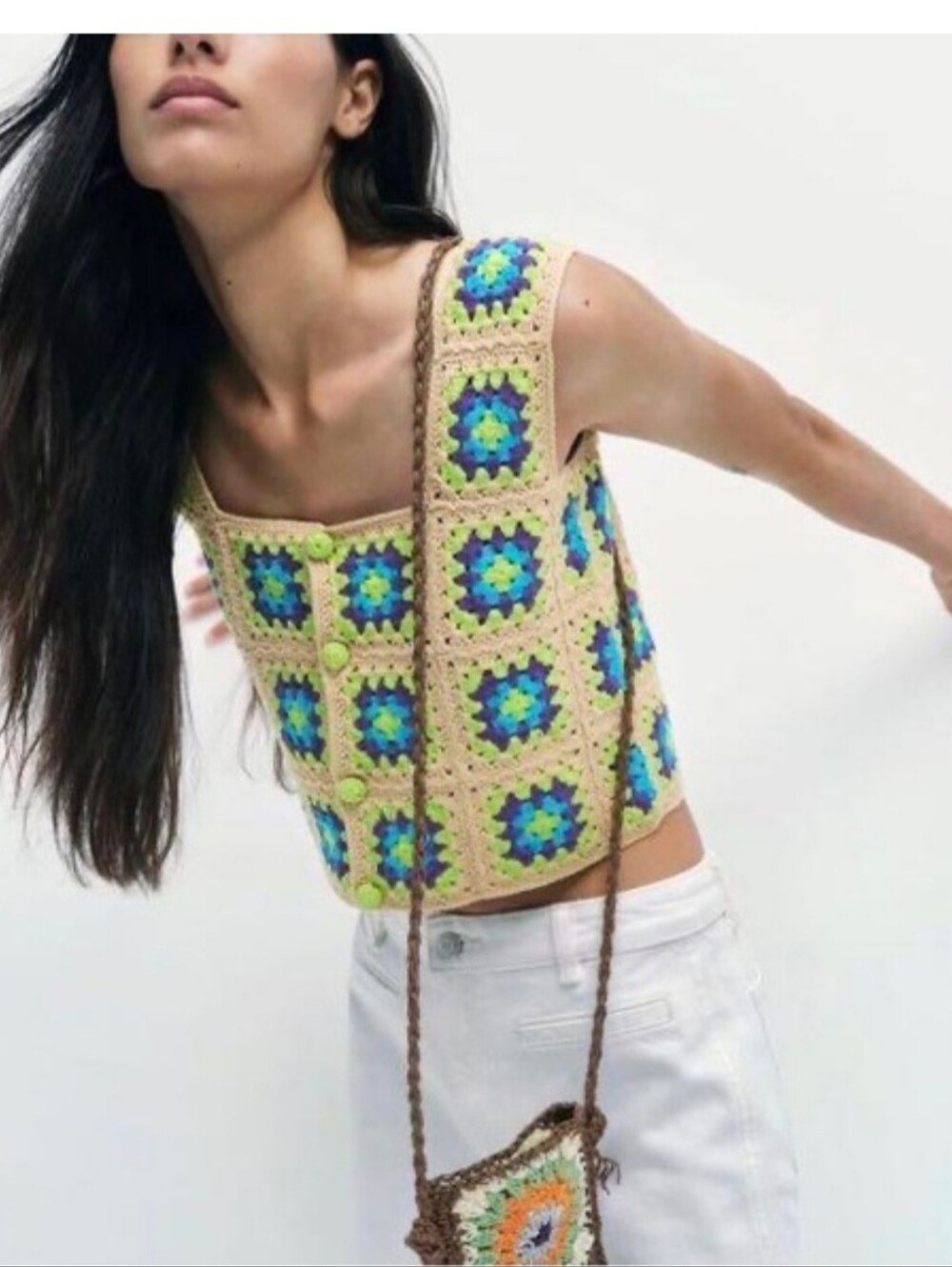 Beautiful Zara Granny Square Tank - Picture 2 of 5